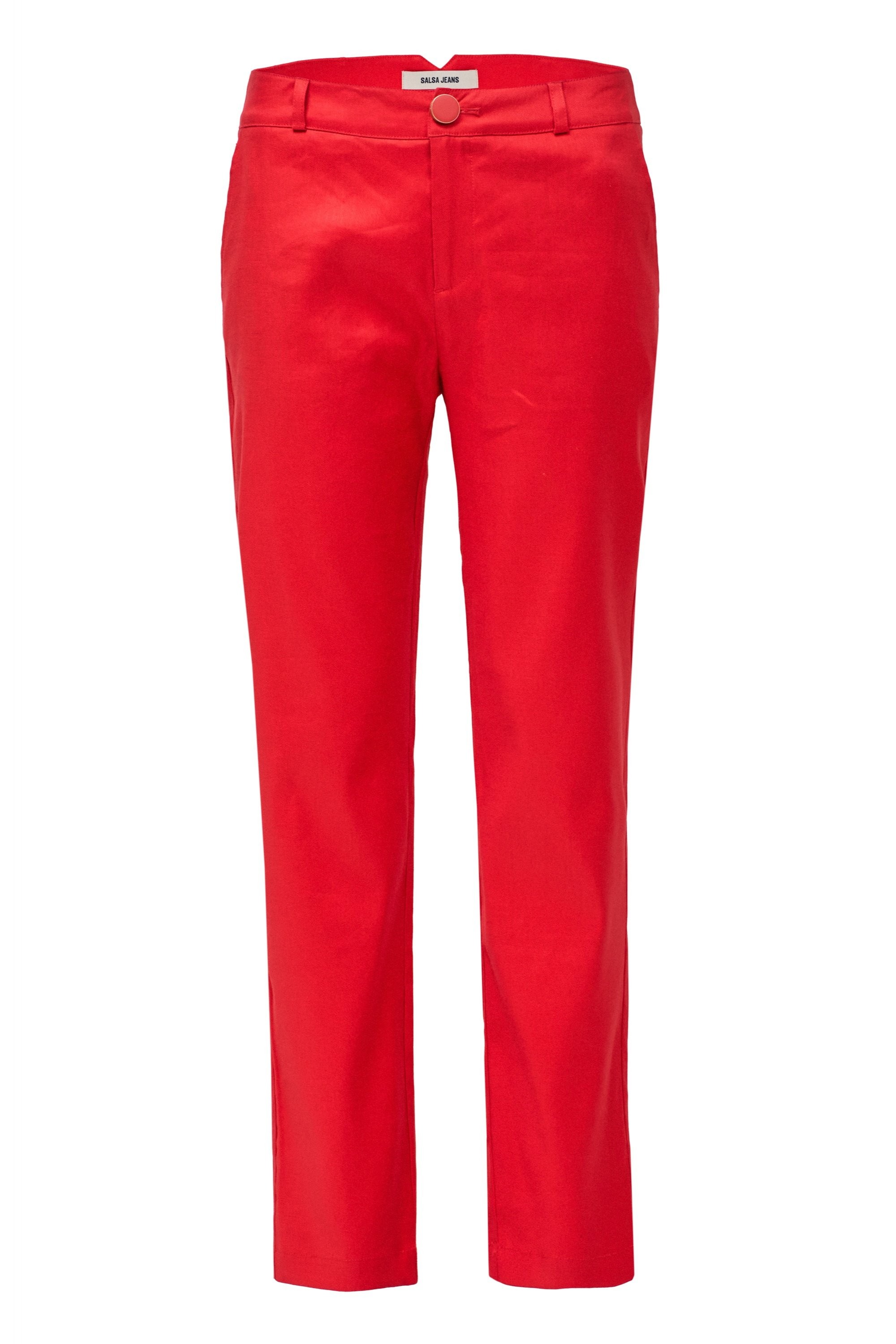 Chino basico de lino en color rojo Salsa Jeans Chino basico de lino en color rojo Salsa Jeans